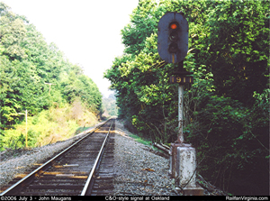 C&O Railway signal: Oakland (WB)